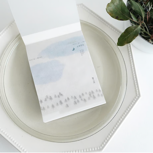 Winter Moon Memo Pad · Yohaku