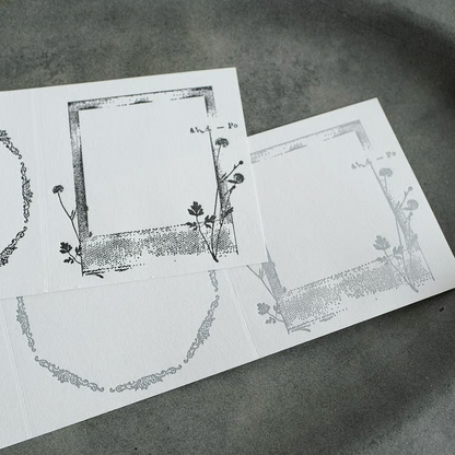 Collection Black Letterpress Memo Pad · Yohaku