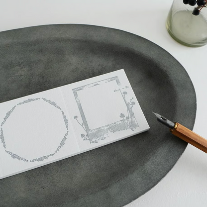 Collection Gray Letterpress Memo Pad · Yohaku