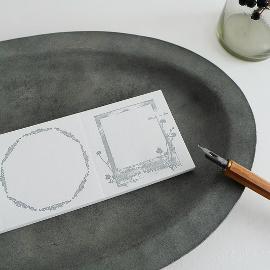 Collection Gray Letterpress Memo Pad · Yohaku