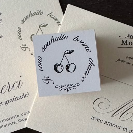 Je vous souhaite une Bonne journee Wooden Stamp・Mon petit artiste