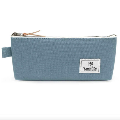 Blue Gray Gusset Pen Case · LUDDITE