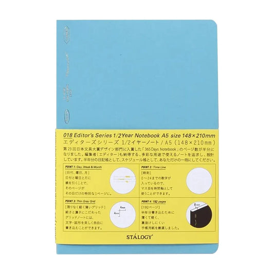 Stalogy 1/2 Year Notebook A5 - Blue