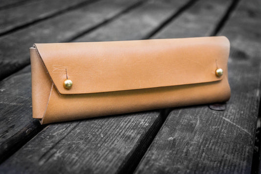 Student Leather Pencil Pouch / Natural · Galen Leather Co.