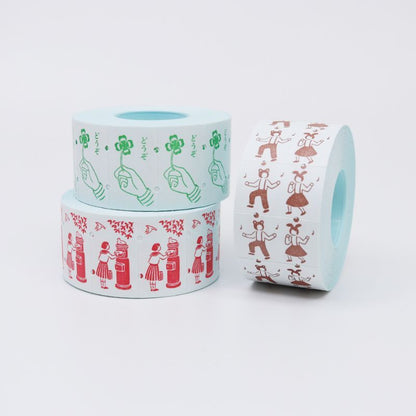 Rakui Hana "Post and Girl" Large Sticker Roll · 36 Sublo