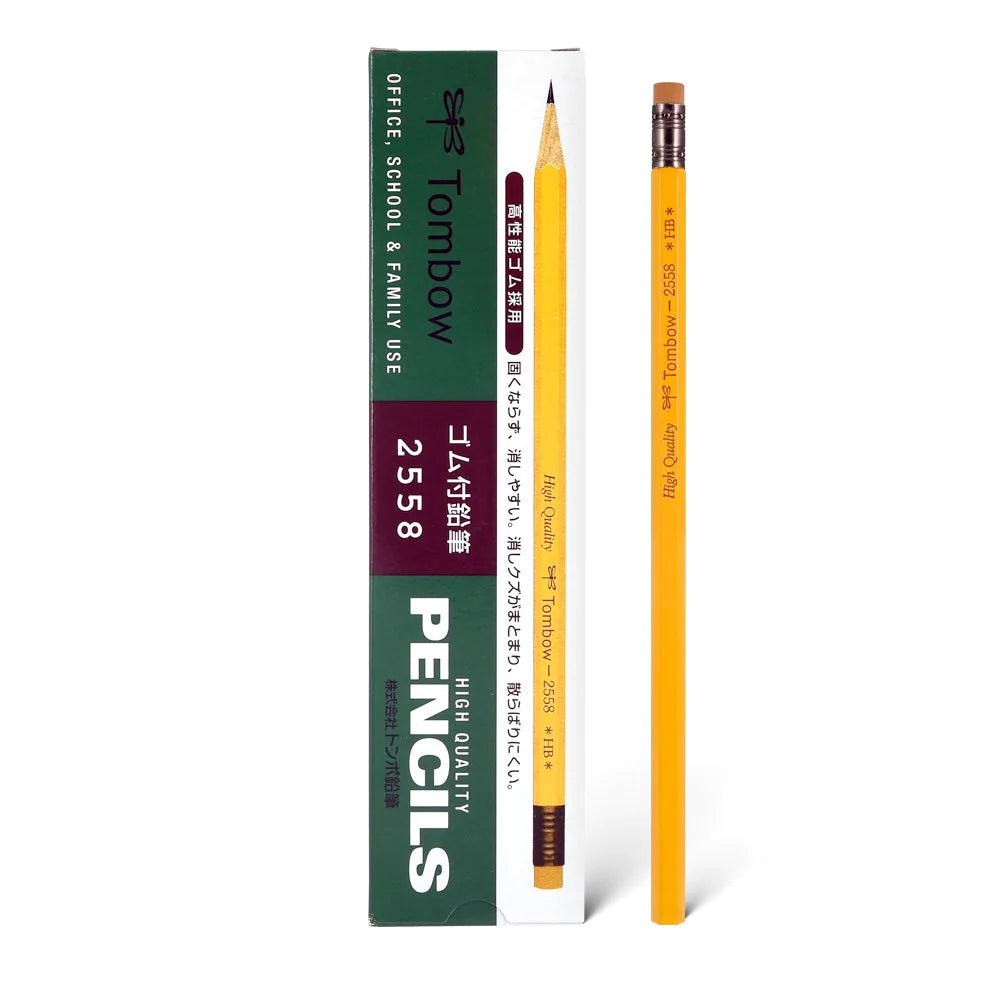 Tombow 2558 Pencil w/ Eraser - HB / Set of 12