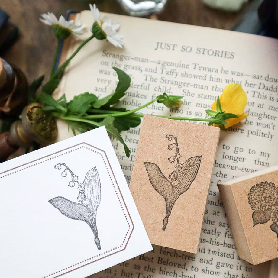 Lily of the Valley Wooden Stamp・Keibunsha & meriBUN