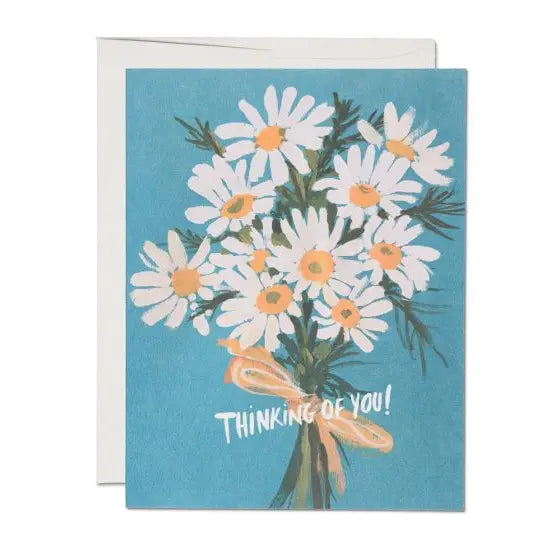 Vintage Daisy - Thinking of You Encouragement Card · Red Cap Cards