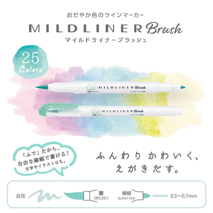 Mildliner Double-Sided Brush Pen · Zebra