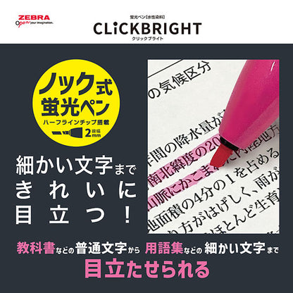 CLiCKBRIGHT Highlighter Set of 6 · Zebra