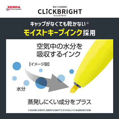 CLiCKBRIGHT Highlighter Set of 6 · Zebra