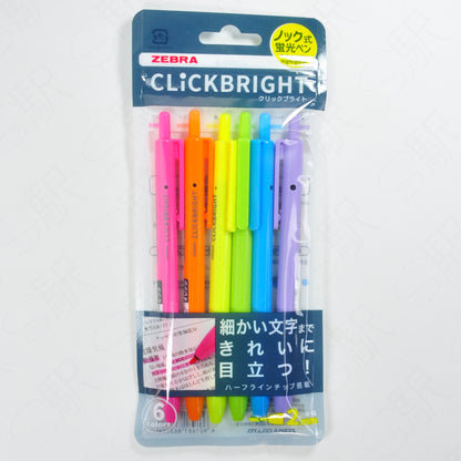 CLiCKBRIGHT Highlighter Set of 6 · Zebra