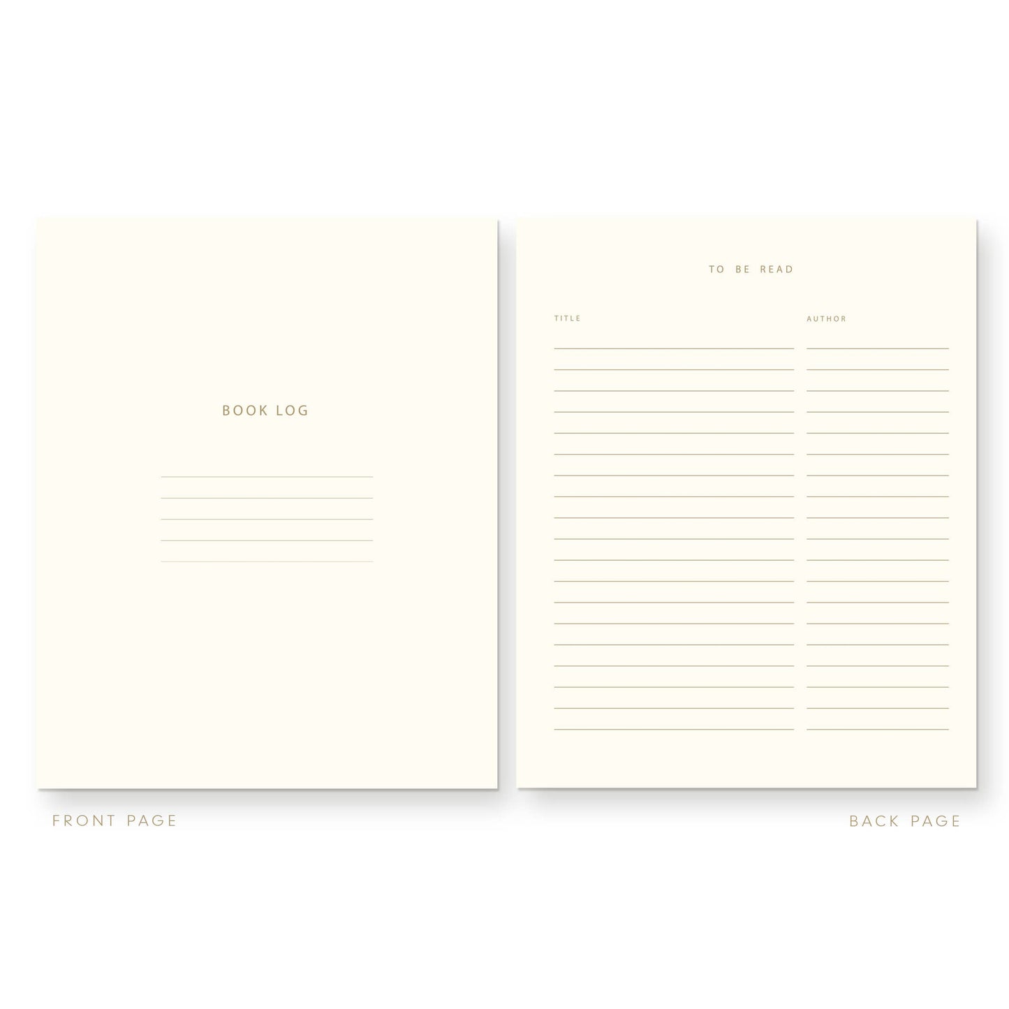 Heirloom Cover Bookmarked Book Reading Log · Ruff House Print Shop