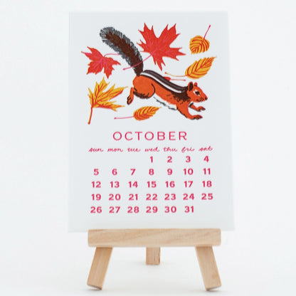 2025 Forest Friends Letterpress Desk Calendar · Smudge Ink