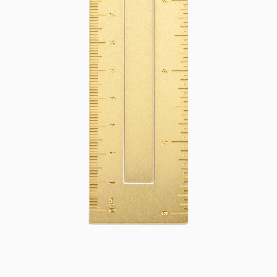 Poketo Brass Bookmark - Ruler