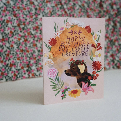 Lovely Creature Birthday Card · Small Adventure