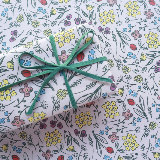 Spring Promenade Pattern Wrapping Paper · Regaro Papiro
