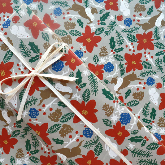 Woodland Winter Pattern Wrapping Paper · Regaro Papiro