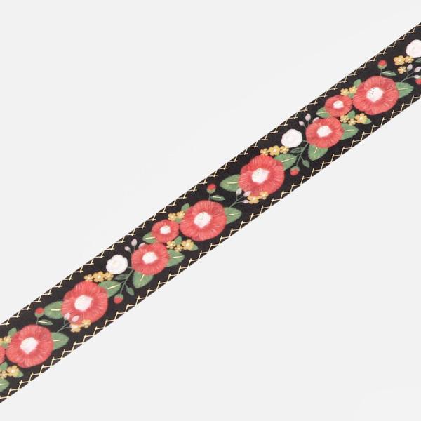 Embroidered Ribbon Camellia Washi Tape · BGM