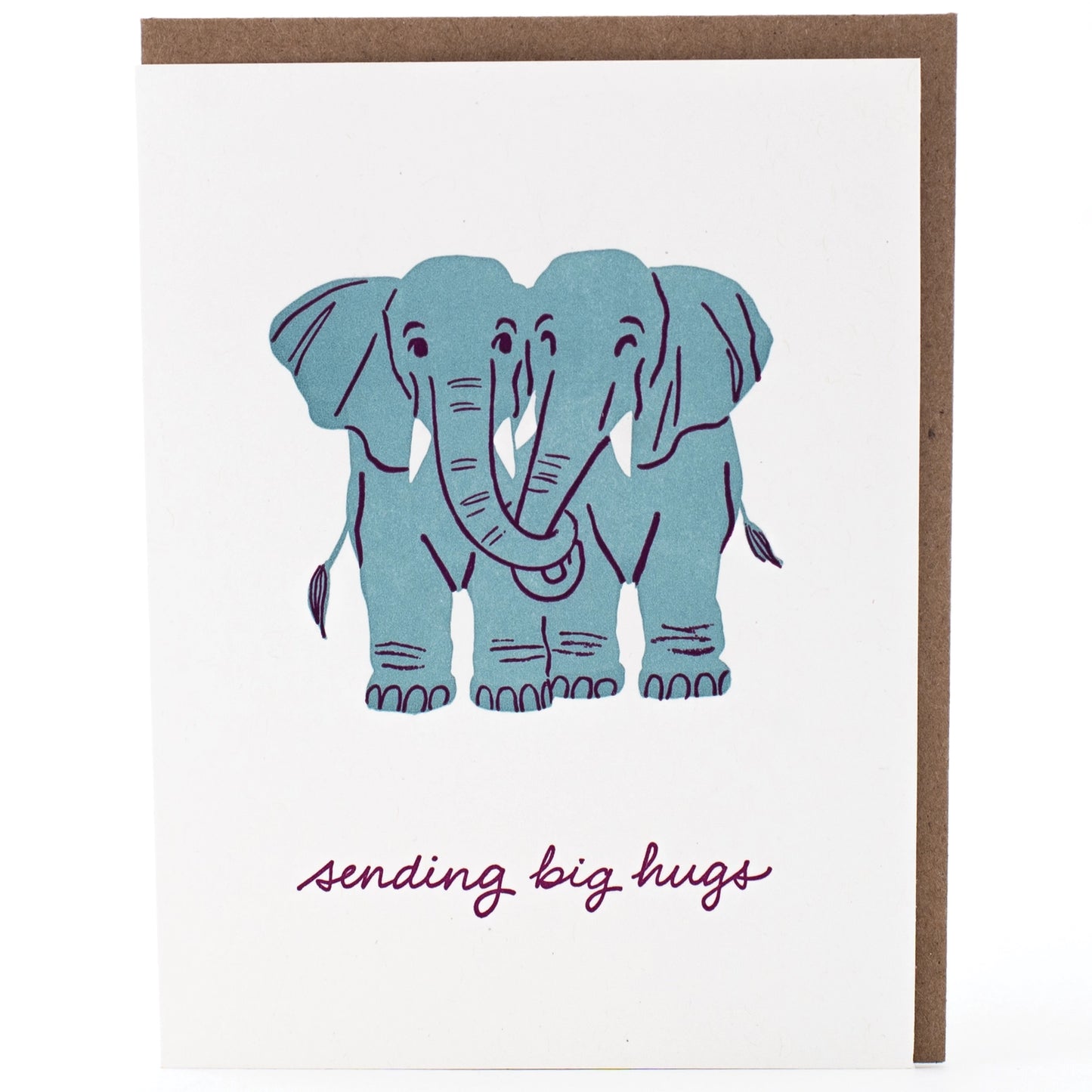 Elephant Hugs Support Card · Smudge Ink