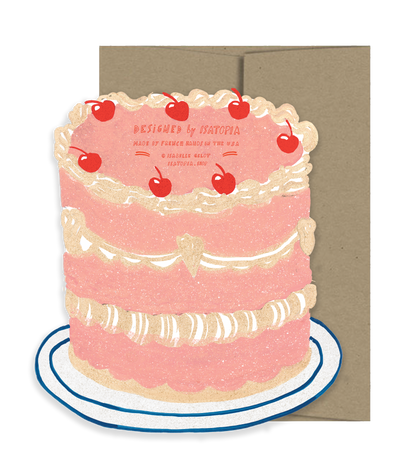 Party Cake Die Cut Card · Isatopia