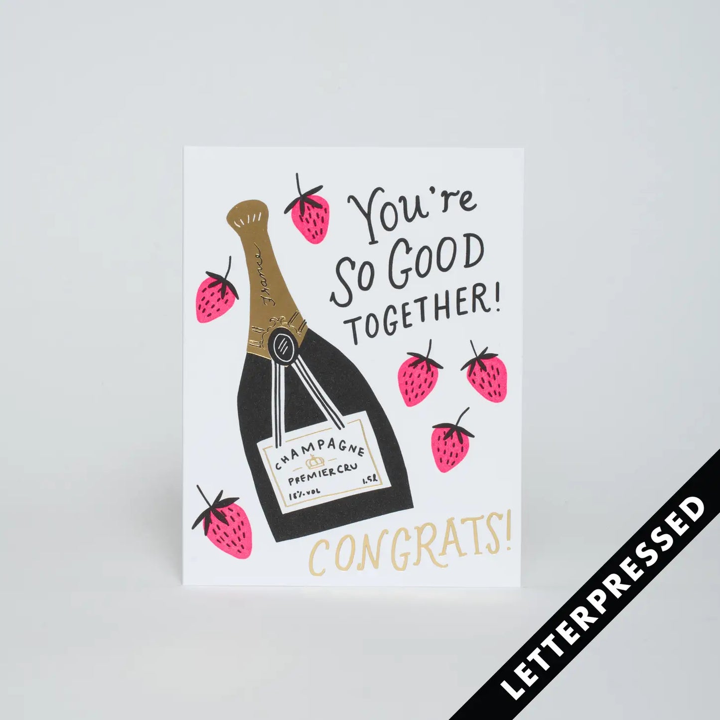 Strawberries and Champagne Card · Hello! Lucky & Egg Press