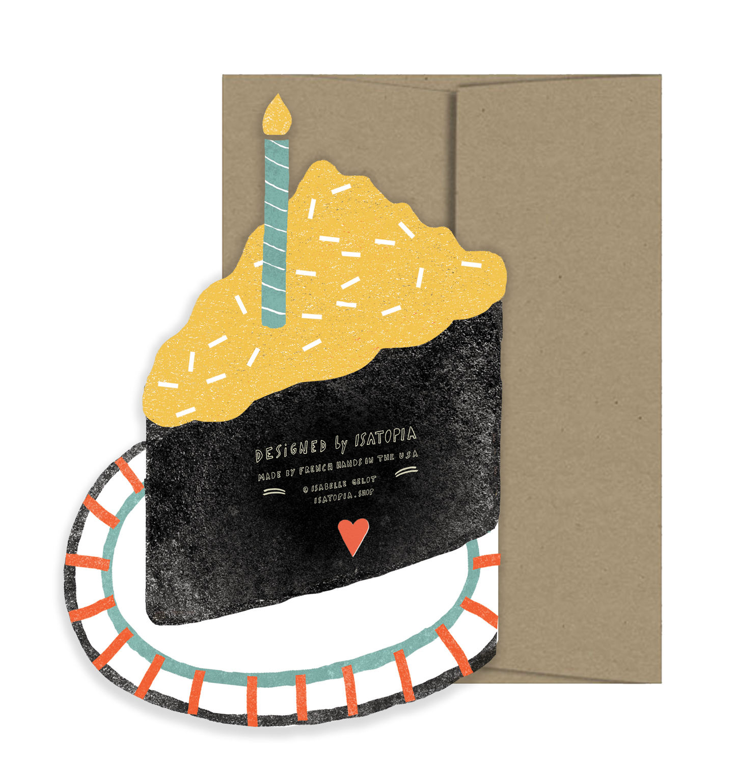 Piece of Cake Die Cut Birthday Card · Isatopia