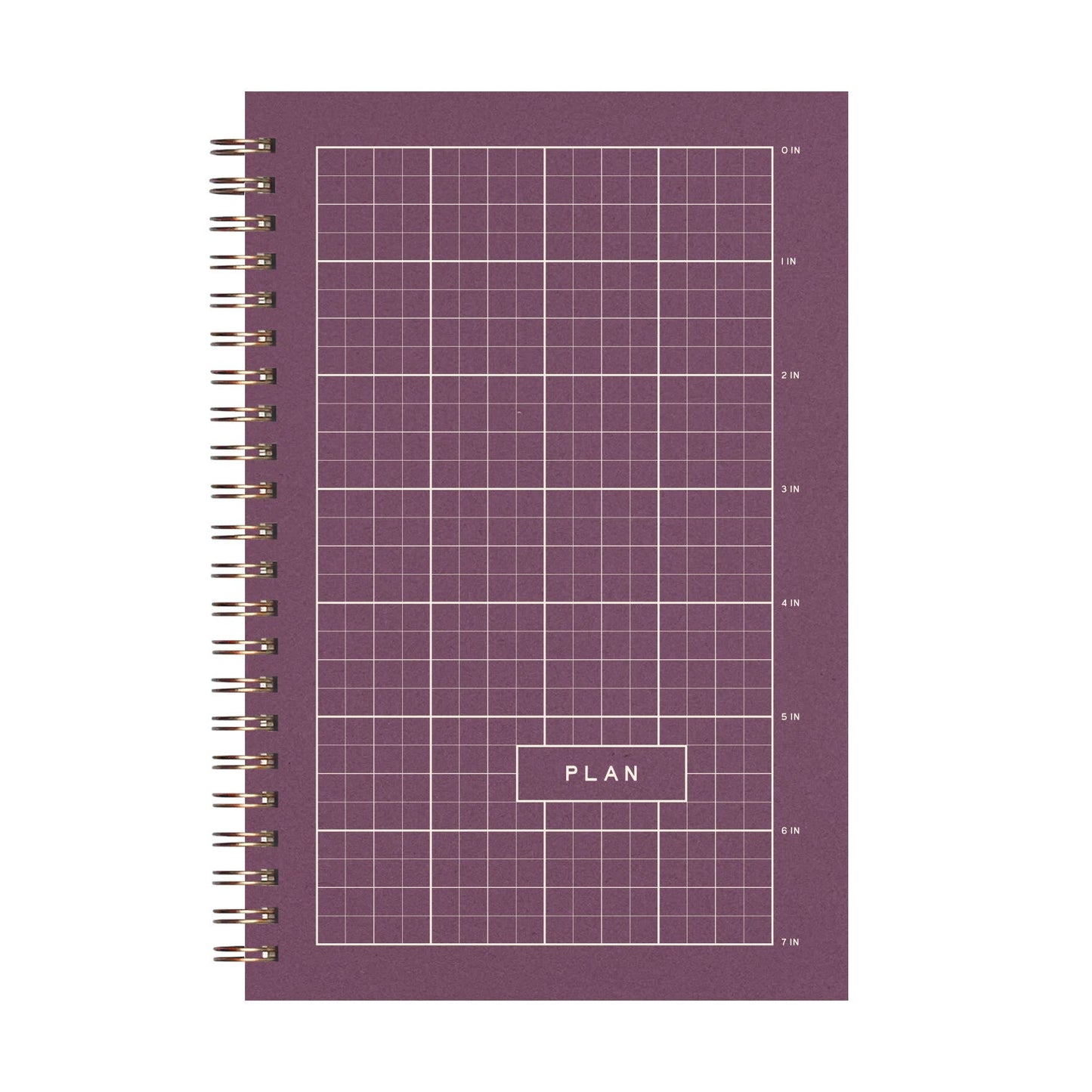 Plum Ruler Grid Undated Weekly Planner · Ruff House Print Shop