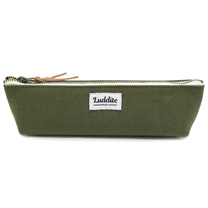 Khaki Kurashiki Canvas Boat Pen Case · LUDDITE