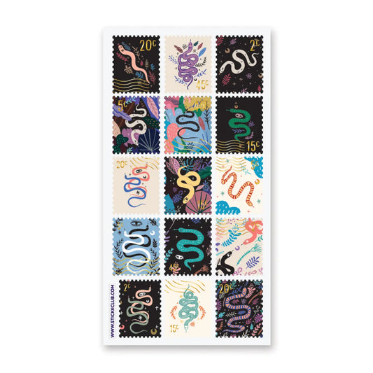 Serpent Stamps Sticker Sheet · STICKII