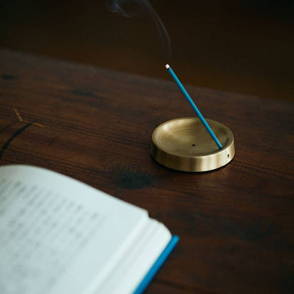 Round Brass Incense Stand · Fog Linen Work