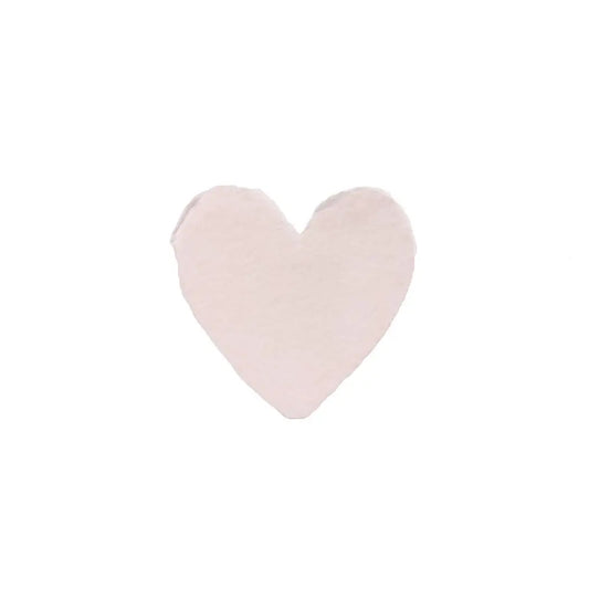 Blush Petite Handmade Paper Heart / Single · Oblation Papers & Press