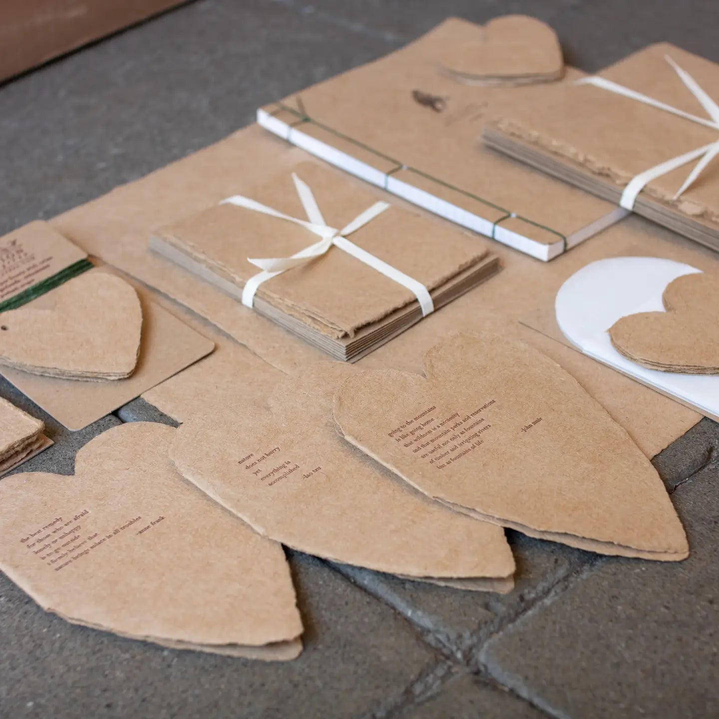 Kraft Petite Handmade Paper Heart Tag· Oblation Papers & Press