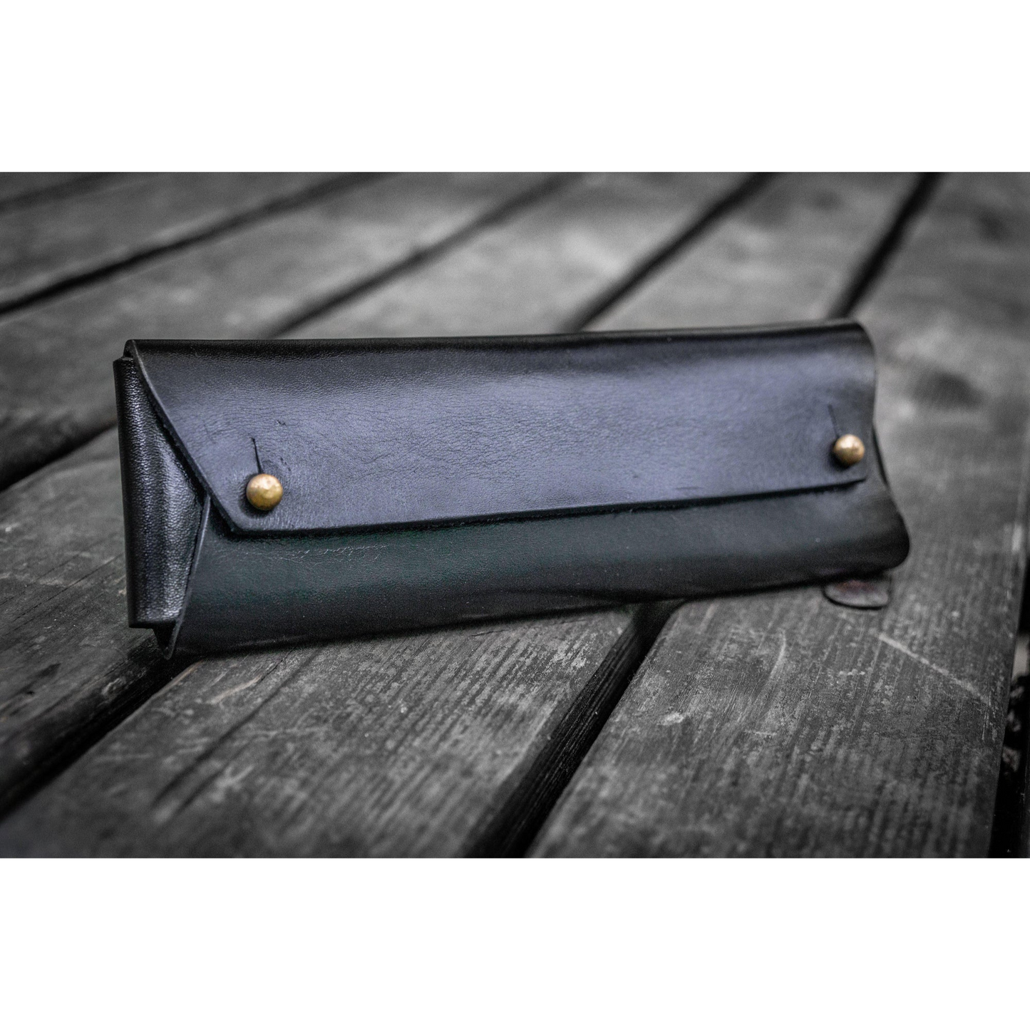 Student Leather Pencil Pouch / Black · Galen Leather Co.
