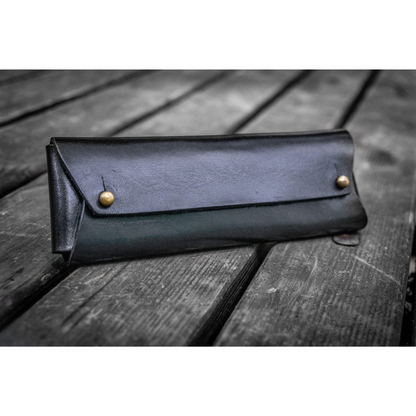Student Leather Pencil Pouch / Black · Galen Leather Co.