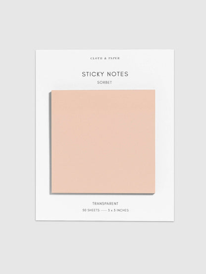 Transparent Aspen Sticky Notes · Cloth & Paper