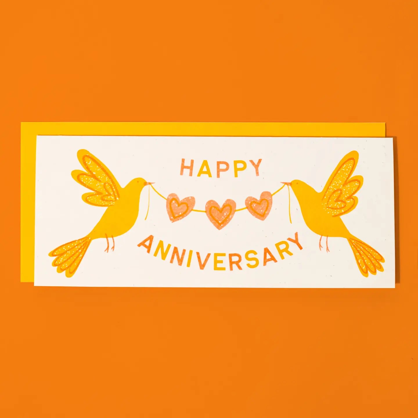 Happy Anniversary Birds Risograph Card · Bromstad Printing Co.