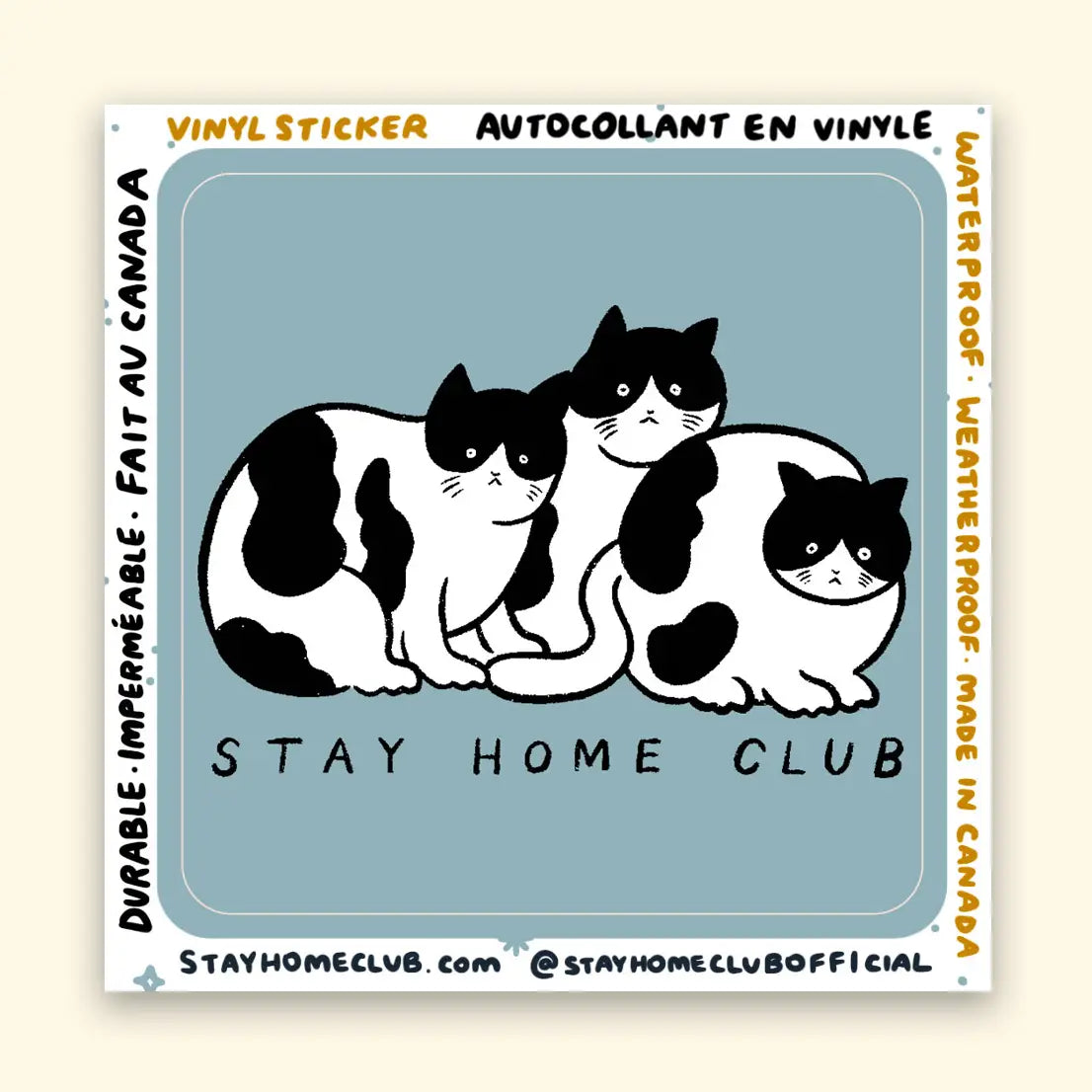 Tuxedo Cats Vinyl Sticker · Stay Home Club