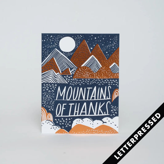 Mountains of Thanks Card · Hello! Lucky & Egg Press