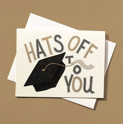 Hats Off To You Risograph Graduation Card · Bromstad Printing Co.
