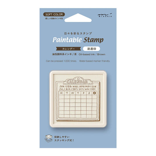 Calendar Soft Color Pre-Inked Paintable Stamp · Midori