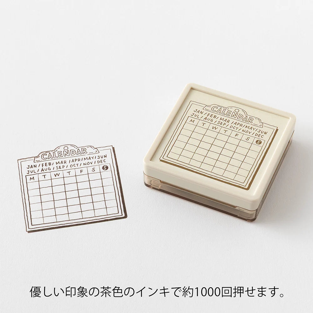Calendar Soft Color Pre-Inked Paintable Stamp · Midori