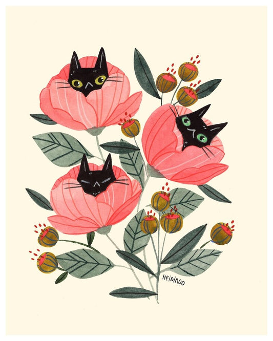 Flower Monsters Art Print - Heidiroo