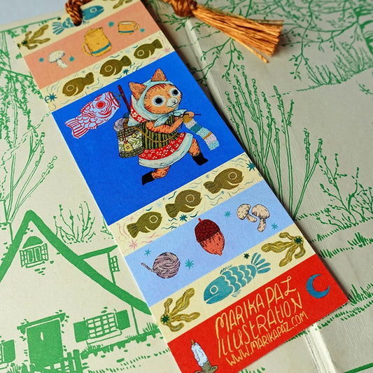 Cat Adventure Bookmark · Marika Paz Illustration