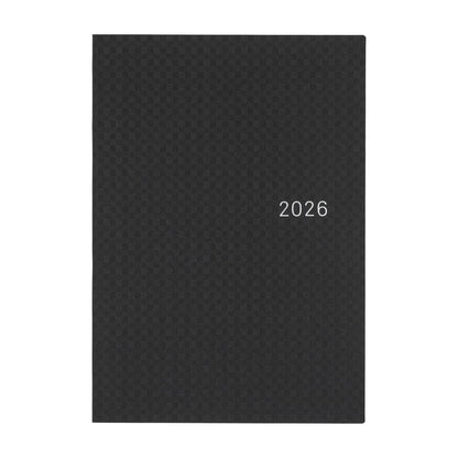 2026 Hobonichi Techo A5 English HON / Paper Series: Black Gingham《January Start | English | A5》
