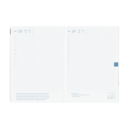 2026 Hobonichi Techo A5 English HON / Paper Series: Black Gingham《January Start | English | A5》