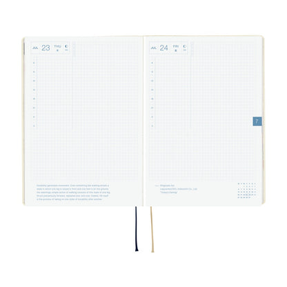 2026 Hobonichi Techo A5 English HON Slash / Ivory《January Start | English | A5》