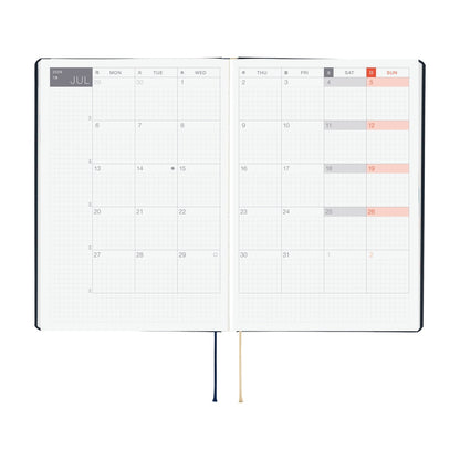 2026 Hobonichi Techo A5 English HON Slash / Navy《January Start | English | A5》