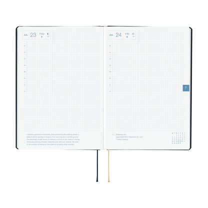 2026 Hobonichi Techo A5 English HON Slash / Navy《January Start | English | A5》