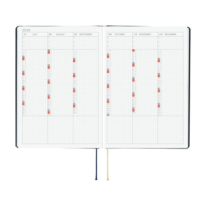 2026 Hobonichi Techo A5 English HON Slash / Navy《January Start | English | A5》